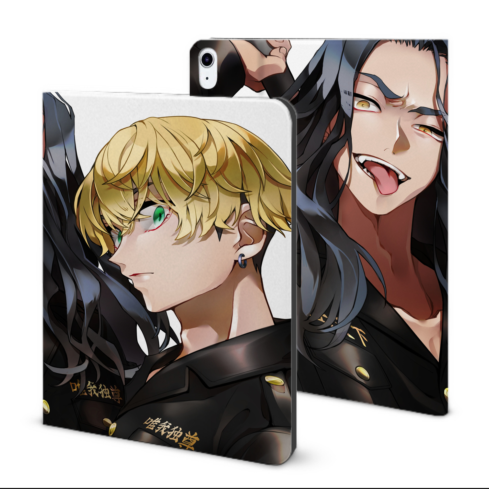 （画像用） 東京リベンジャーズ Tokyo Revengers IPad ケース ブック型 PUレザー TPU 耐衝撃 軽量 薄型 ペン収納なし 全面保護 IPad 各モデル対応